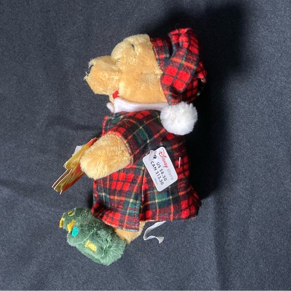 ⭐️ Disney Store Exclusive Winnie the Pooh Bear Christmas Plaid Pajama Plush - Picture 3 of 16
